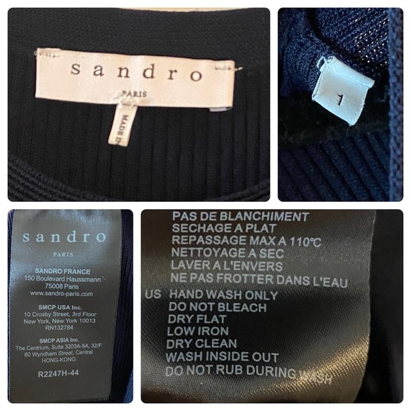 SANDRO Brunella Dress in Navy Blue - 2/4 - Picture 13 of 16